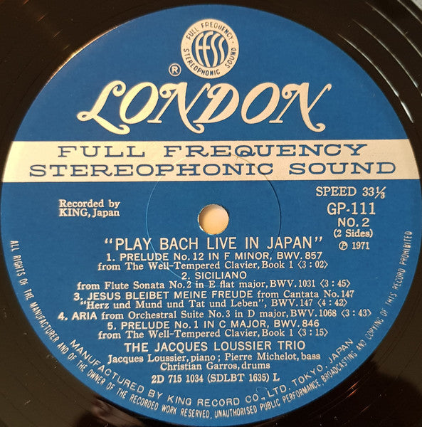 Play Bach Live In Japan