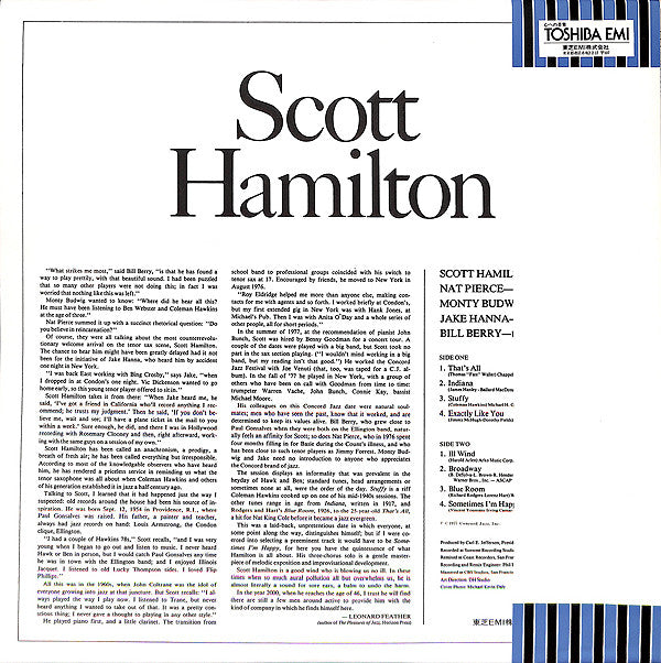 Scott Hamilton Is A Good Wind Who Is Blowing Us No Ill