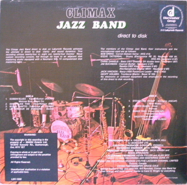 Release: Direct To Disk-Vinyl-Canada-1977-LBR-1000-2083506