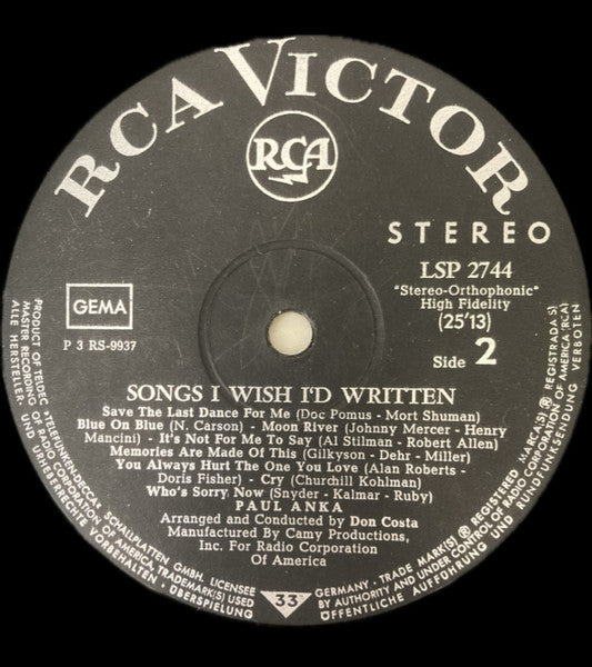 Songs I Wish I'd Written