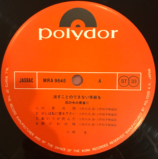 消すことのできない季節を(雨の中の青春 II)