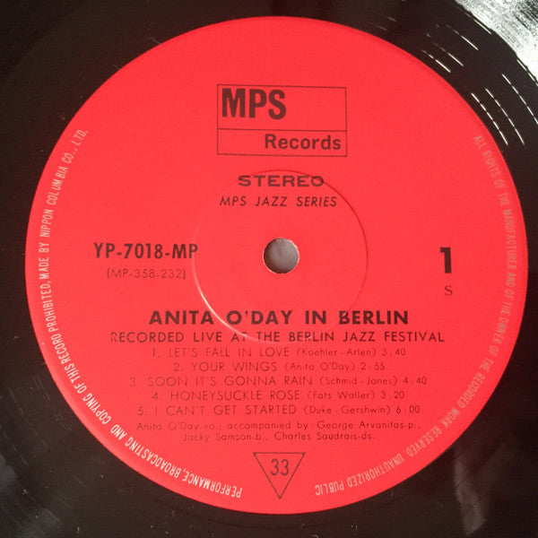 Anita O'Day In Berlin, Recorded Live At The Berlin Jazz Festival