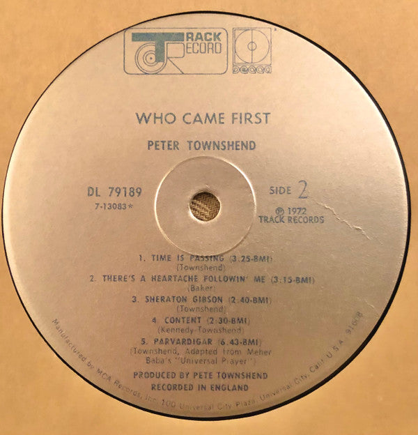 Who Came First