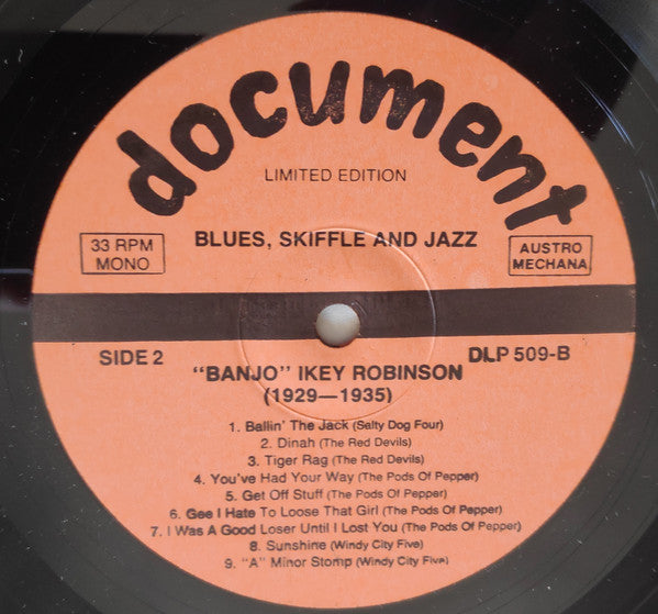 Blues, Skiffle & Jazz 1929-1935