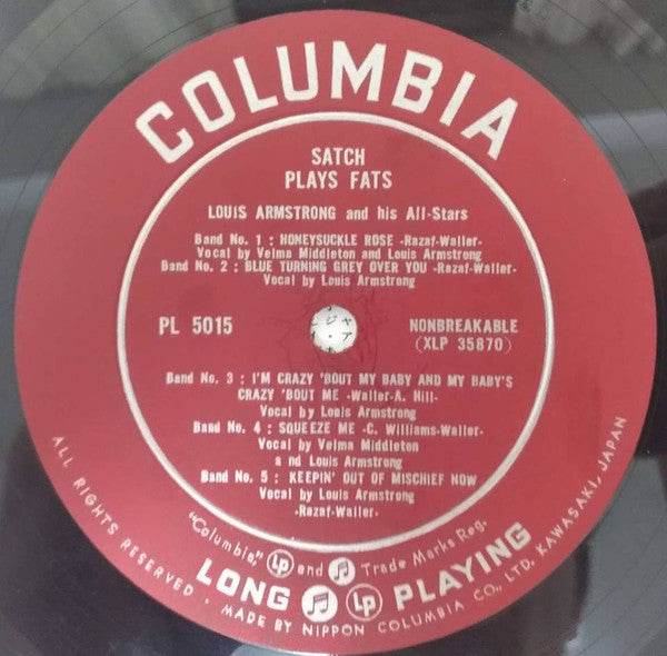 Satch Plays Fats: A Tribute To The Immortal Fats Waller By Louis Armstrong And His All-Stars