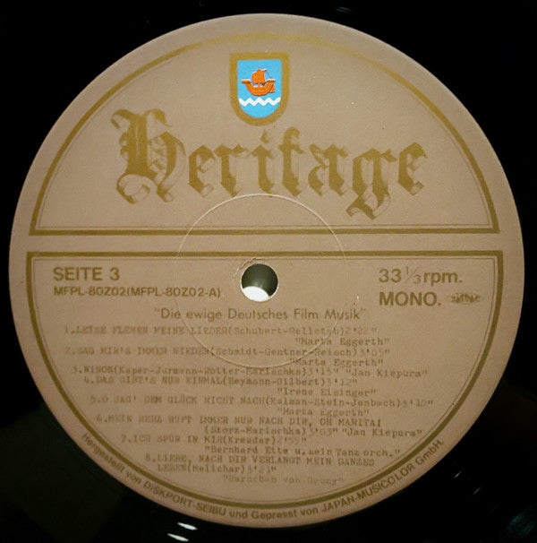 Die Ewige Deutsches Film Musik = 不滅のドイツ映画主題歌曲集