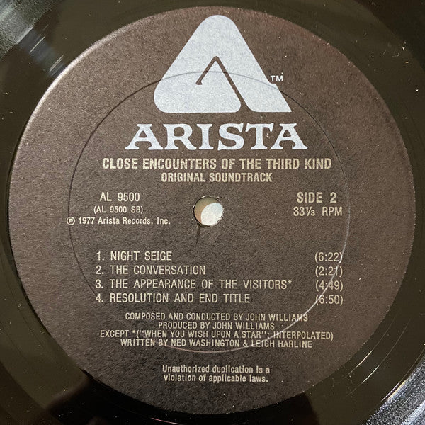 Close Encounters Of The Third Kind (Original Motion Picture Soundtrack)