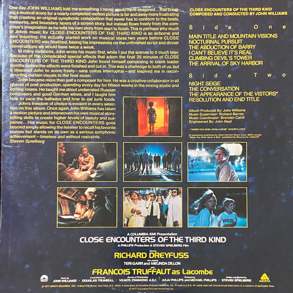 Close Encounters Of The Third Kind (Original Motion Picture Soundtrack)