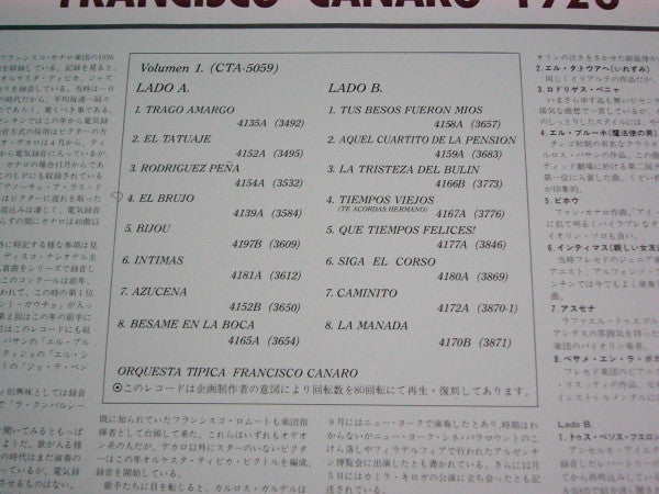 Francisco Canaro 1926