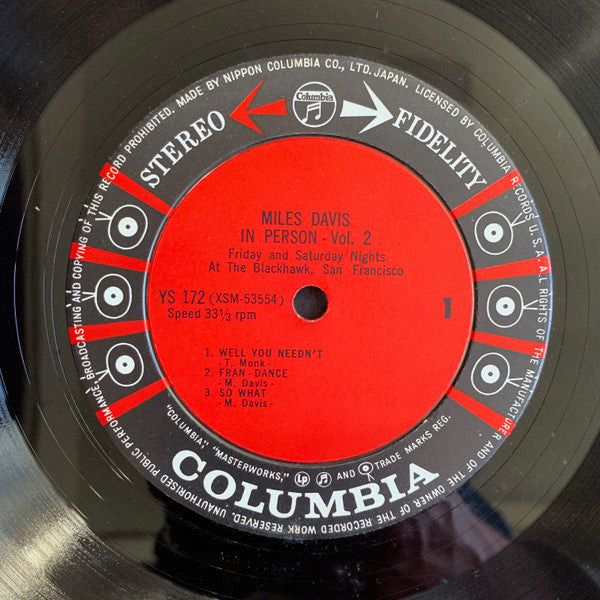 In Person, Saturday Night At The Blackhawk, San Francisco, Vol.2