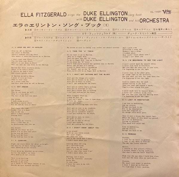 Ella Fitzgerald sings the Duke Ellington song book vol.1