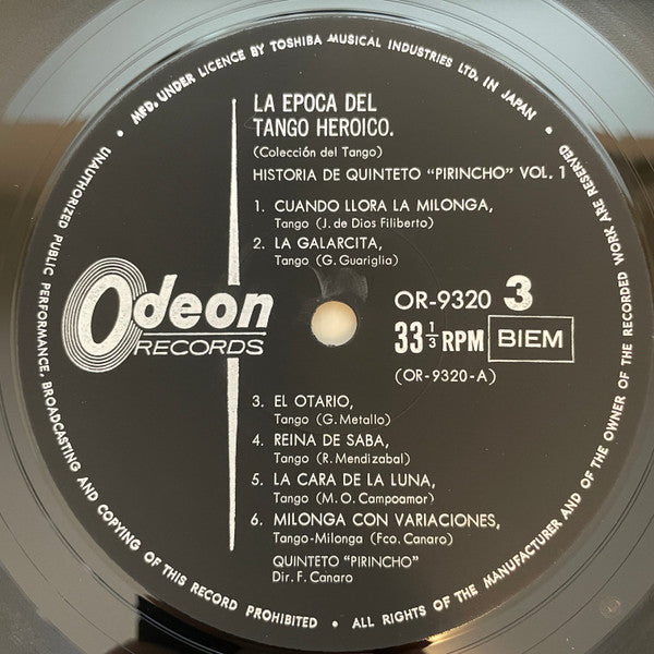 La Época Del Tango Heroíco - Historia Del Quinteto "Pirincho" - Vol 1