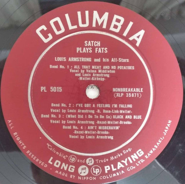 Satch Plays Fats: A Tribute To The Immortal Fats Waller By Louis Armstrong And His All-Stars