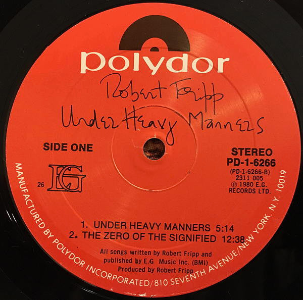 God Save The Queen / Under Heavy Manners