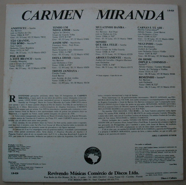 Release: Unknown Release-Vinyl-Brazil-1988-LB-020-13782236
