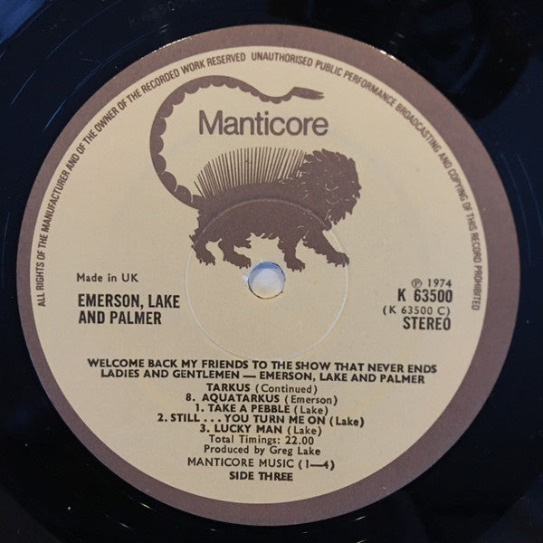 Welcome Back My Friends To The Show That Never Ends - Ladies And Gentlemen