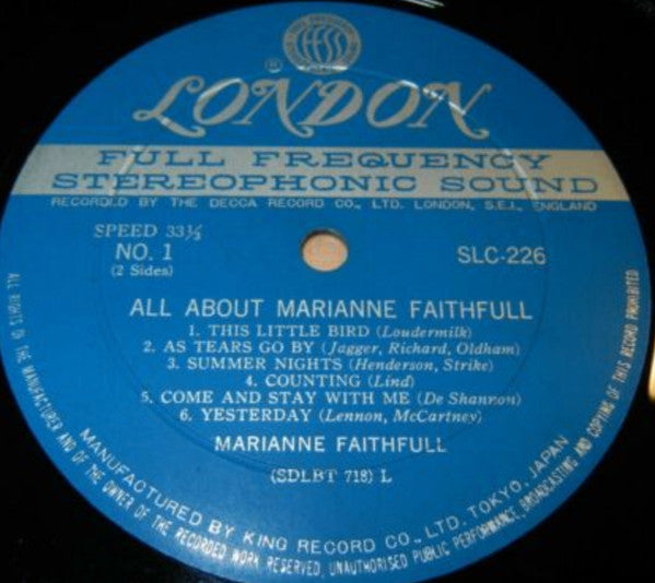 All About Marianne Faithfull = マリアンヌ・フェイスフルのすべて