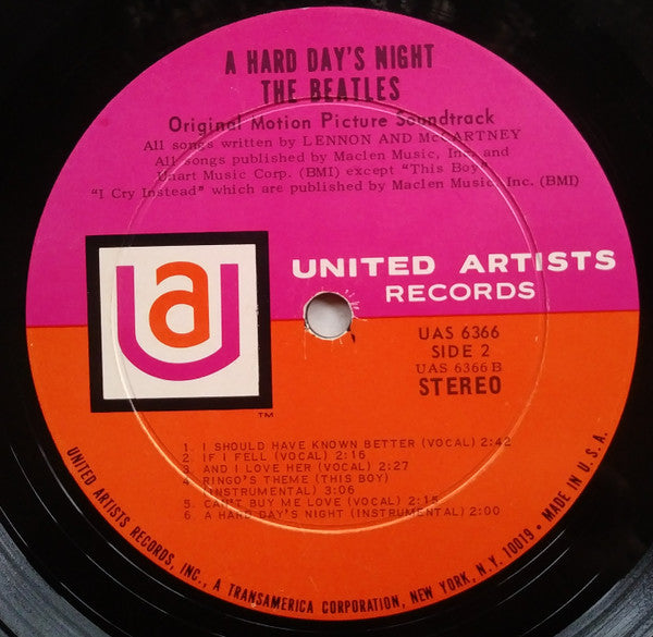 A Hard Day's Night (Original Motion Picture Sound Track)