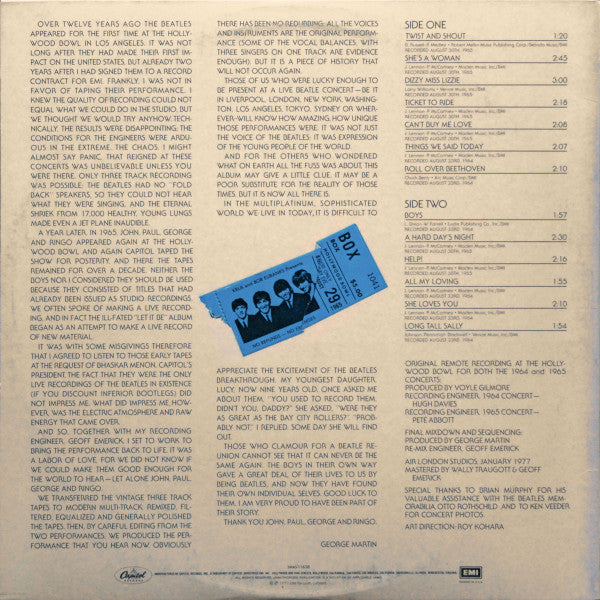 The Beatles At The Hollywood Bowl