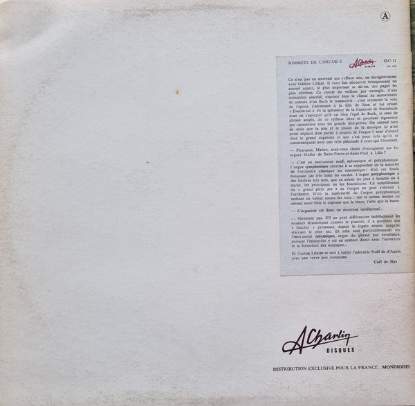 Les Sommets De L'Orgue