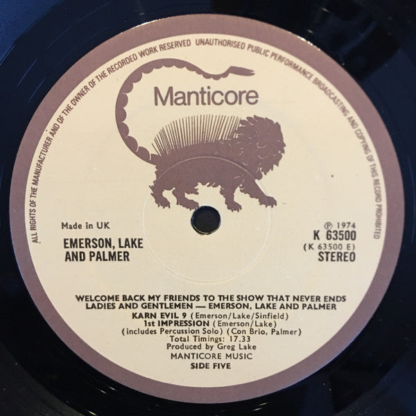 Welcome Back My Friends To The Show That Never Ends - Ladies And Gentlemen