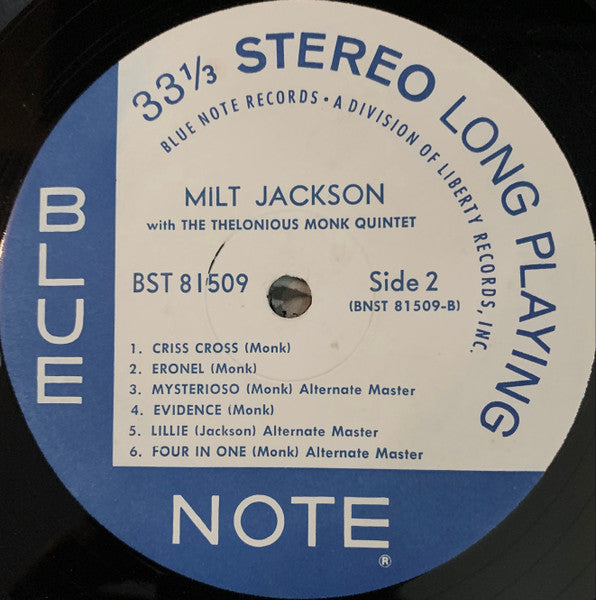 Milt Jackson With John Lewis, Percy Heath, Kenny Clarke, Lou Donaldson And The Thelonious Monk Quintet