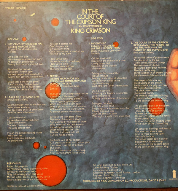 In The Court Of The Crimson King (An Observation By King Crimson)