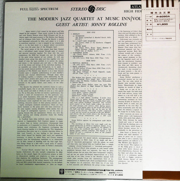 The Modern Jazz Quartet At Music Inn — Volume 2