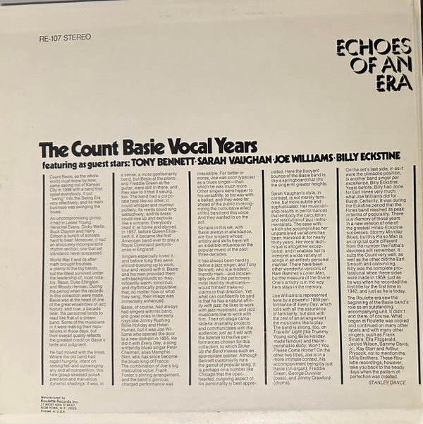 The Count Basie Vocal Years