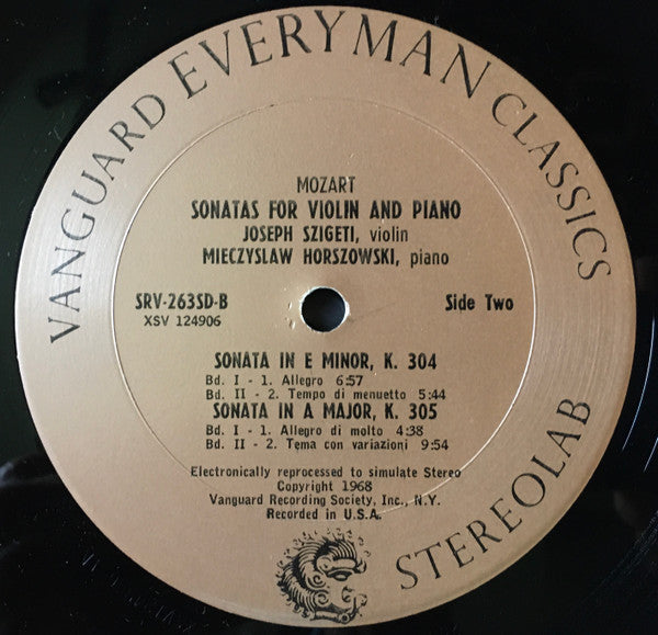 The Fifteen Sonatas For Violin And Piano Vol. I