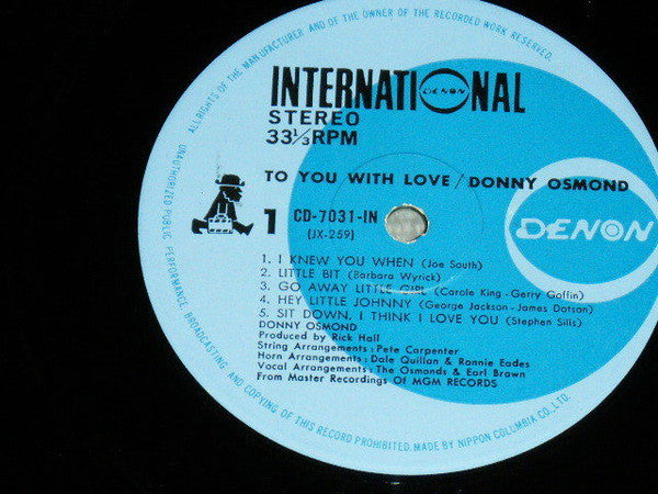 To You With Love, Donny