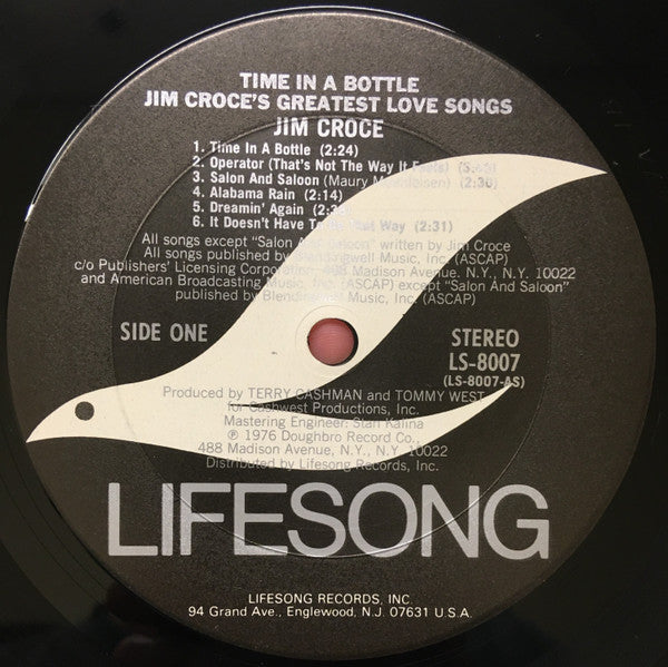 Time In A Bottle, Jim Croce's Greatest Love Songs