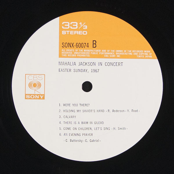 Mahalia Jackson In Concert Easter Sunday, 1967