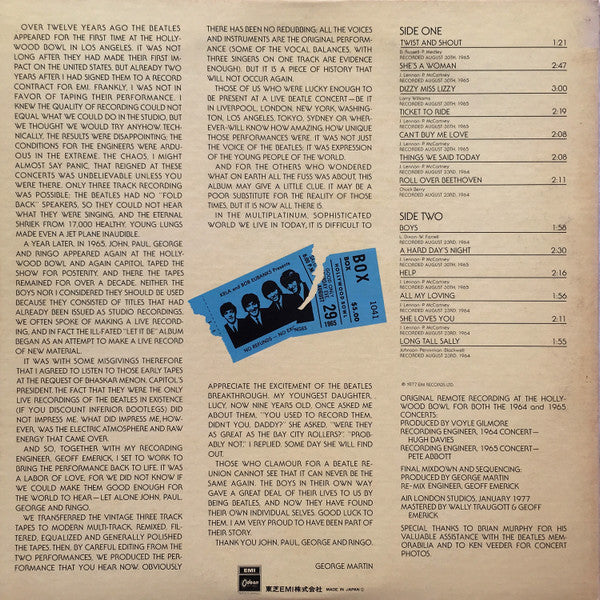 The Beatles At The Hollywood Bowl