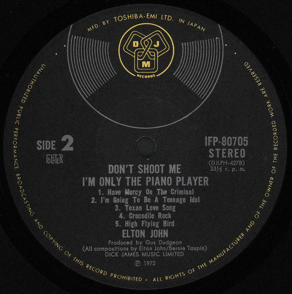 Don't Shoot Me I'm Only The Piano Player