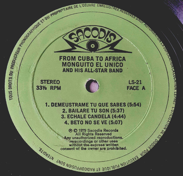 Lassissi Presents Monguito El Unico 1980 - From Africa To Cuba