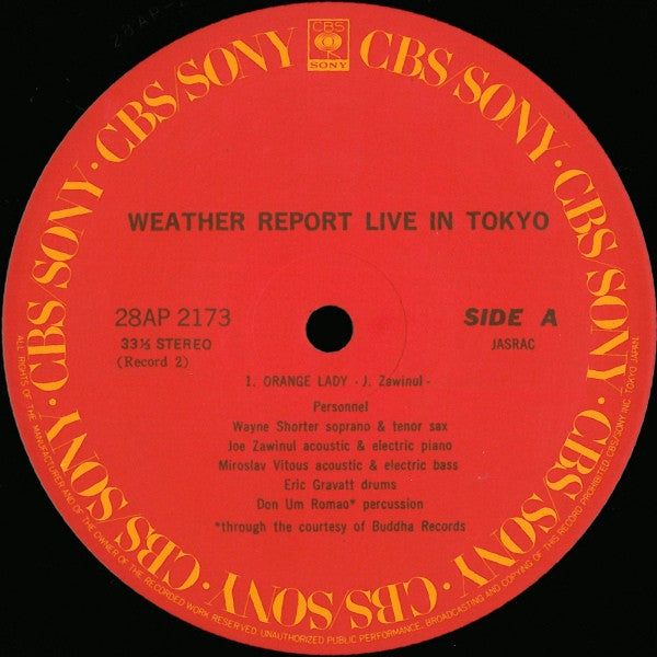 Weather Report Live In Tokyo