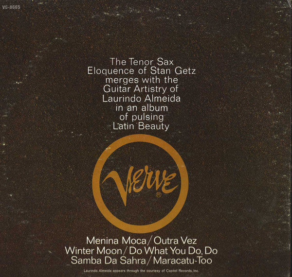 Stan Getz With Guest Artist Laurindo Almeida