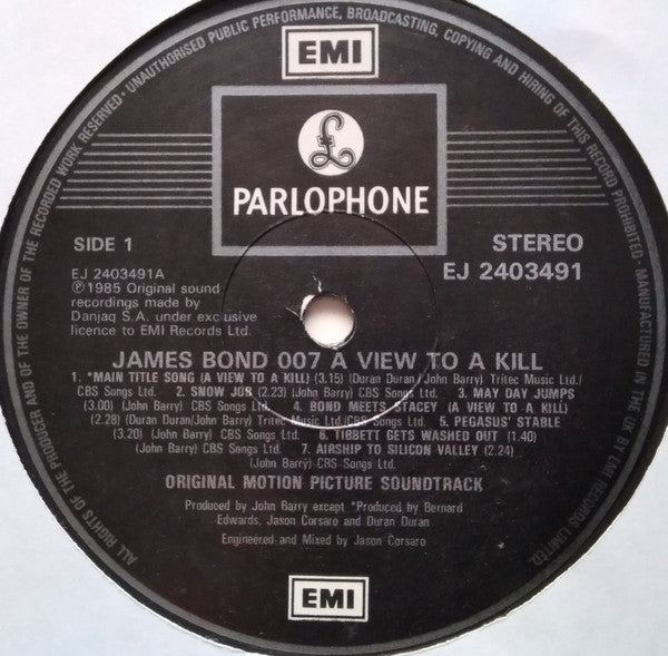 A View To A Kill (Original Motion Picture Soundtrack)