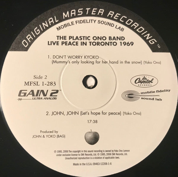 Live Peace In Toronto 1969