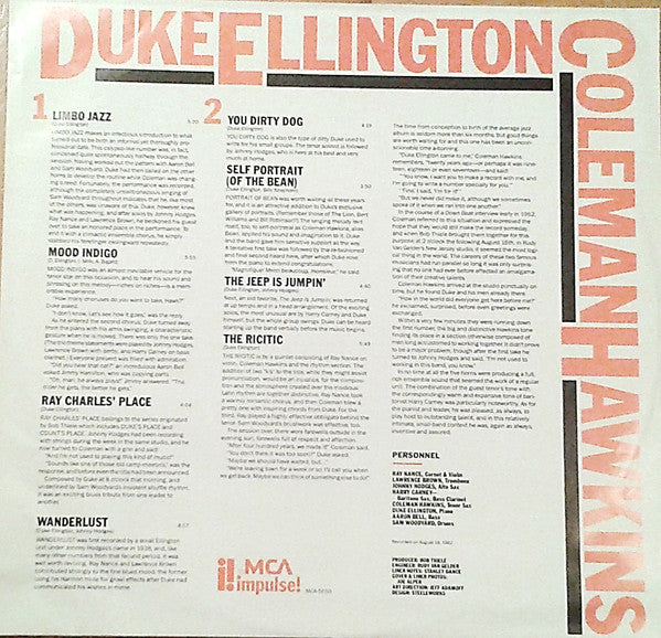 Duke Ellington Meets Coleman Hawkins