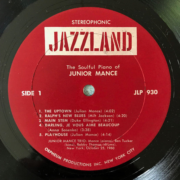 The Soulful Piano Of Junior Mance