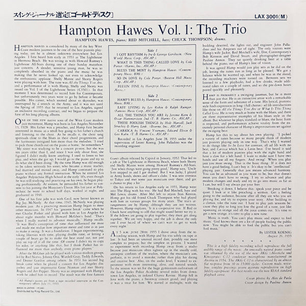 Hampton Hawes Trio, Vol. 1