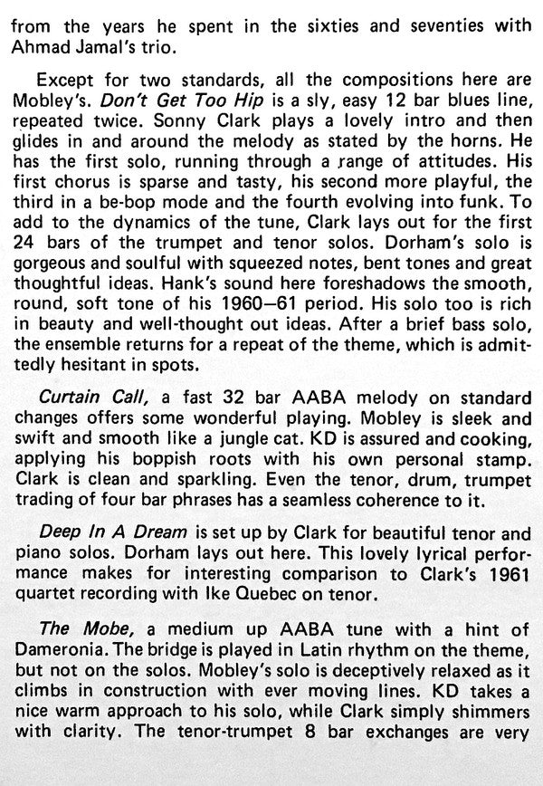Hank Mobley Quintet Featuring Sonny Clark