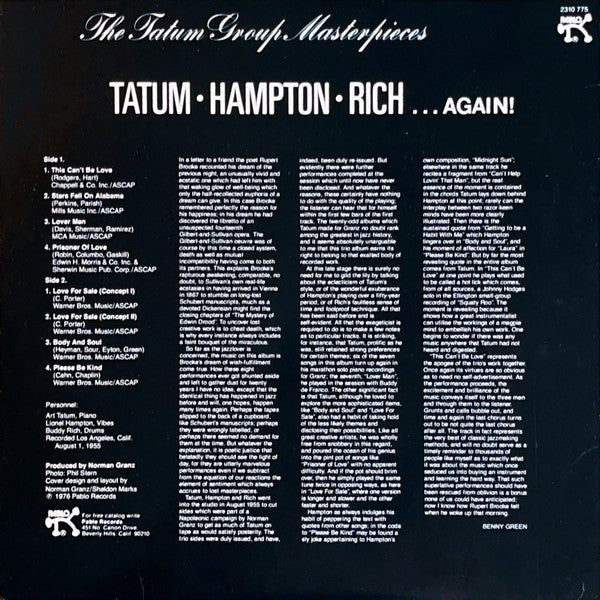 . . . Again! - The Tatum Group Masterpieces