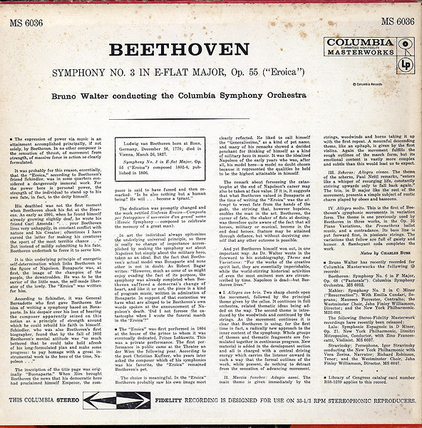 Symphony No. 3 In E Flat Major, Op. 55 (“Eroica”)