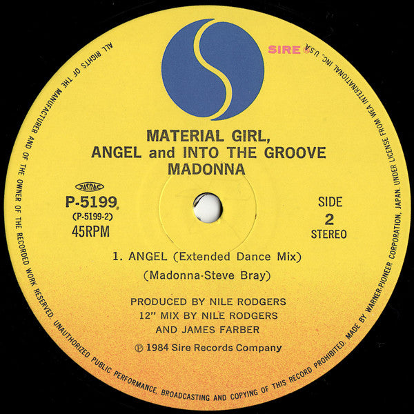Material Girl, Angel And Into The Groove