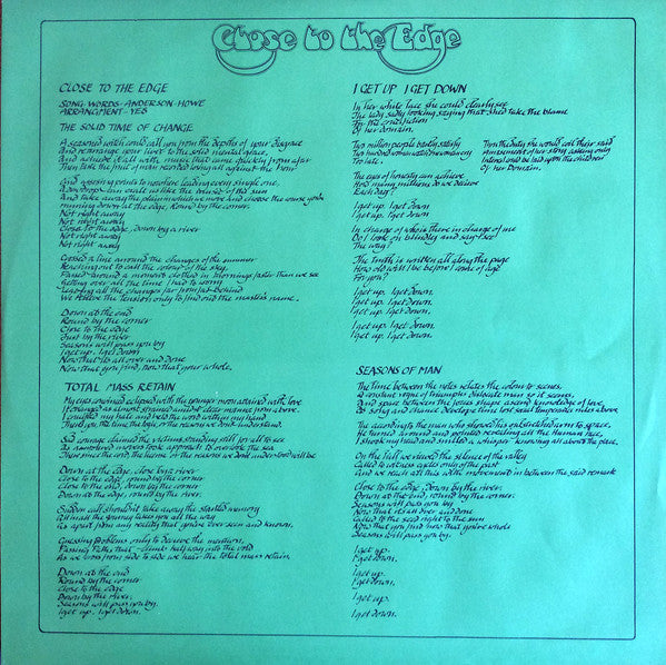 Close To The Edge = 危機