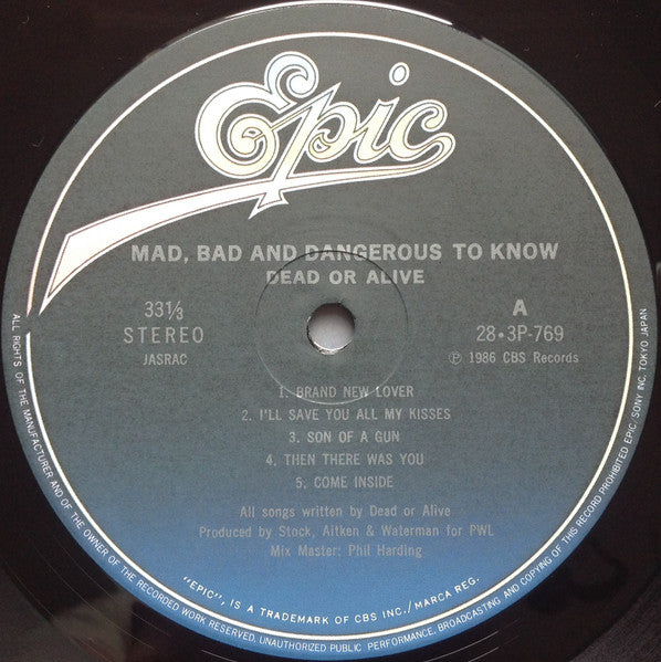 Mad, Bad And Dangerous To Know = ブランド・ニュー・ラヴァー