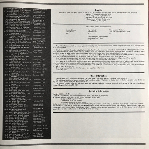 ジム・ホール&レッド・ミッチェル \ 甘いバジルに住む